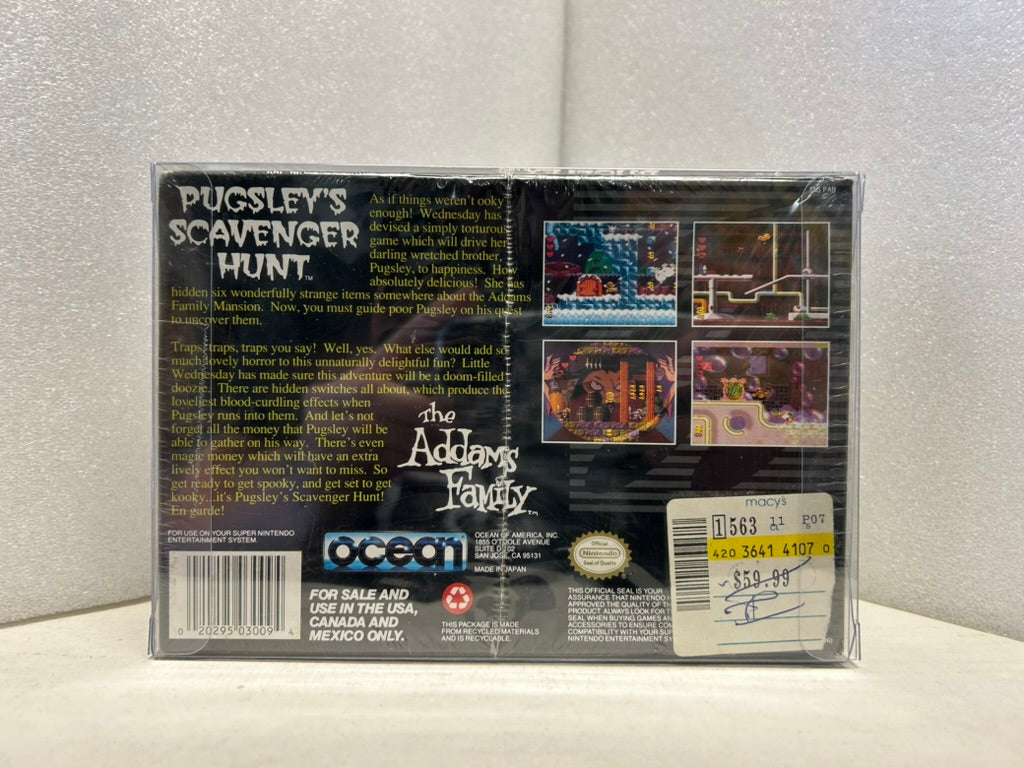 The Addams Family: Pugsley's Scavenger Hunt - SNES - New (Sealed)
