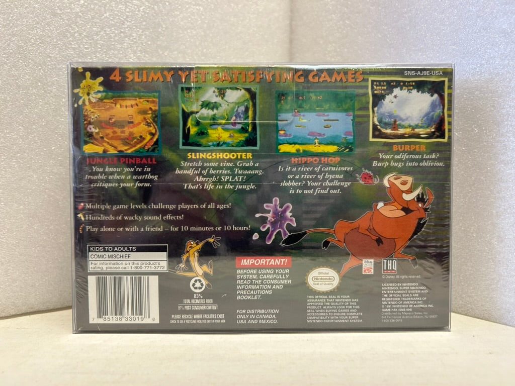 Timon & Pumbaa's Jungle Games - SNES - New (Sealed)