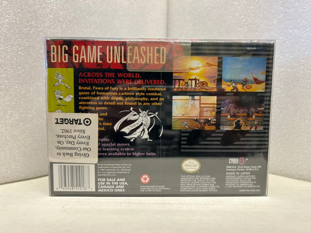 Brutal: Paws of Fury - SNES - New (Sealed)