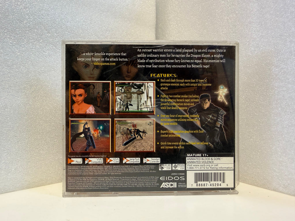 Sword of the Berserk: Guts' Rage - Dreamcast - Used (Complete)