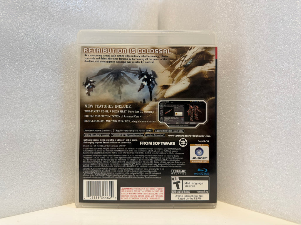 Armored Core: For Answer - PS3 - Used (Complete)