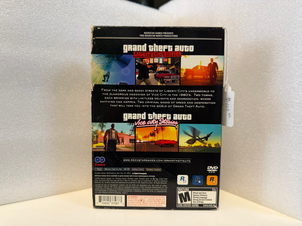 Grand Theft Auto Stories Double Pack: Liberty City Stories & Vice City Stories - PS2 - Used (Complete)
