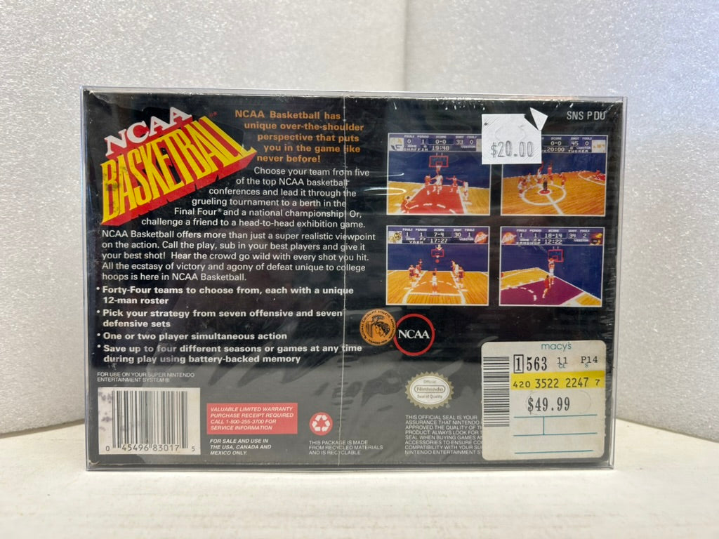 NCAA Basketball - SNES - New (Sealed)